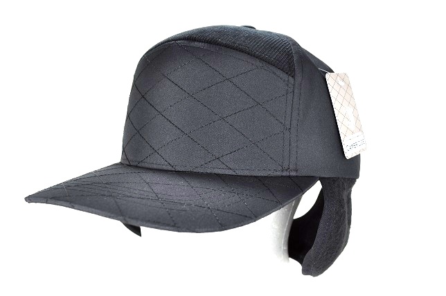 QUILT- 7PANEL POLYGON QUILT HIGH FRAME EARFLAP - BLACK